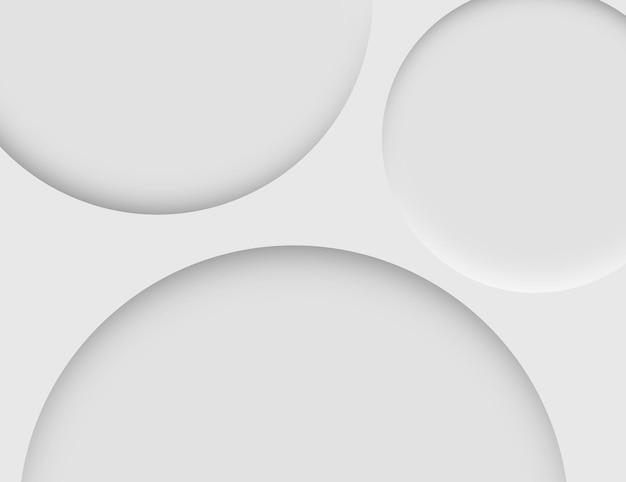 Círculo blanco sencillo y limpio fondo abstracto renderizado en 3D