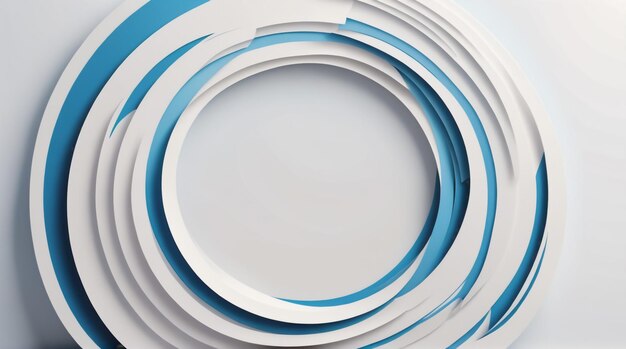 Foto círculo de capa de papel abstracto azul curvas y líneas de fondo para papel tapiz de portada de cartel