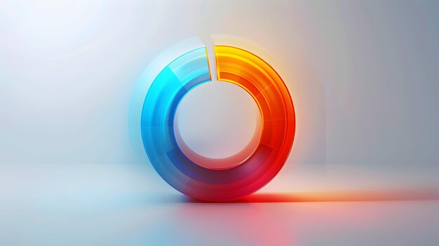 un círculo de color arco iris con una línea de color arko iris