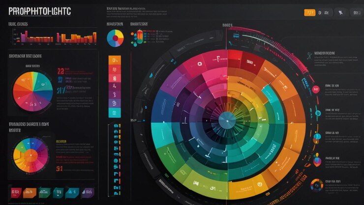 Foto un círculo de color arcoíris se muestra con un círculo color arco iris