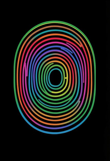 un círculo colorido con un círculo de líneas de color