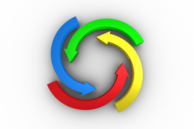 Foto círculo colorido de flecha