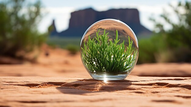 círculo de cristal botánico imagen creativa fotográfica de alta definición