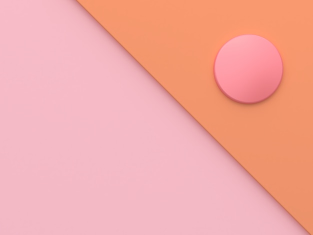 círculo de canto rosa-laranja mínimo