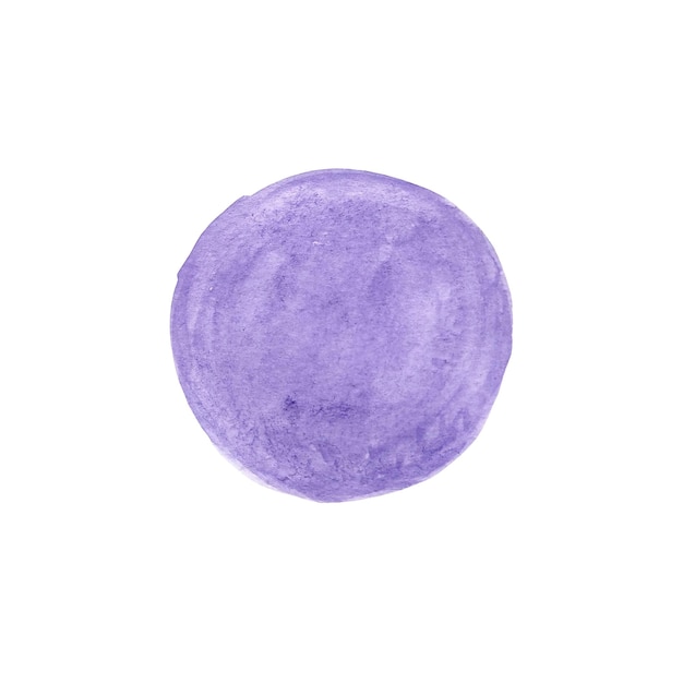 Círculo de clipart em aquarela, preenchimento, ponto roxo para uso em casamento, feriado, ilustração de logotipo isolada