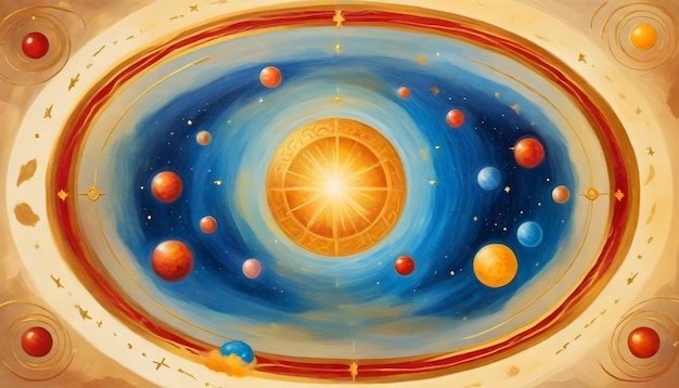 Círculo de horóscopo astrológico