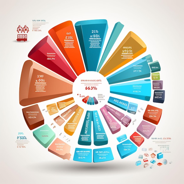 un círculo de diferentes colores y formas con la palabra "el nombre de la empresa"