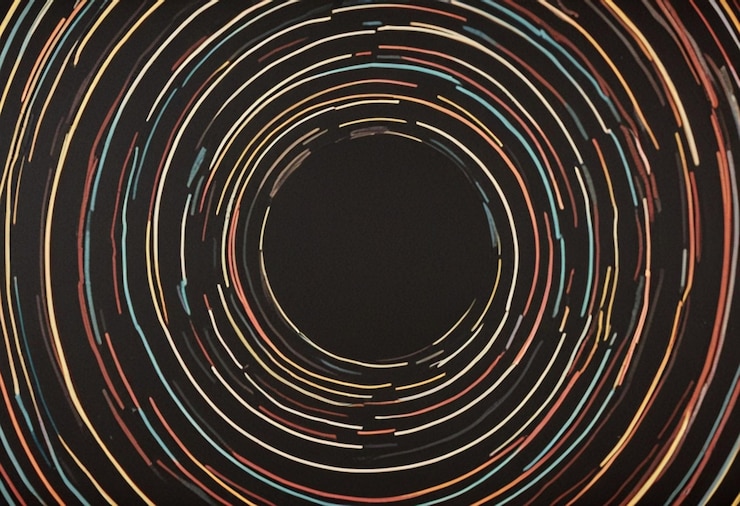 Foto un círculo con un diseño en espiral en el centro
