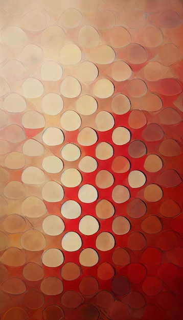 Círculo e triângulo de padrão geométrico abstrato vermelho e bege conceito elegante moderno e moderno Arte digital ilustração 3D Copiar embalagem de papel de parede design de espaço