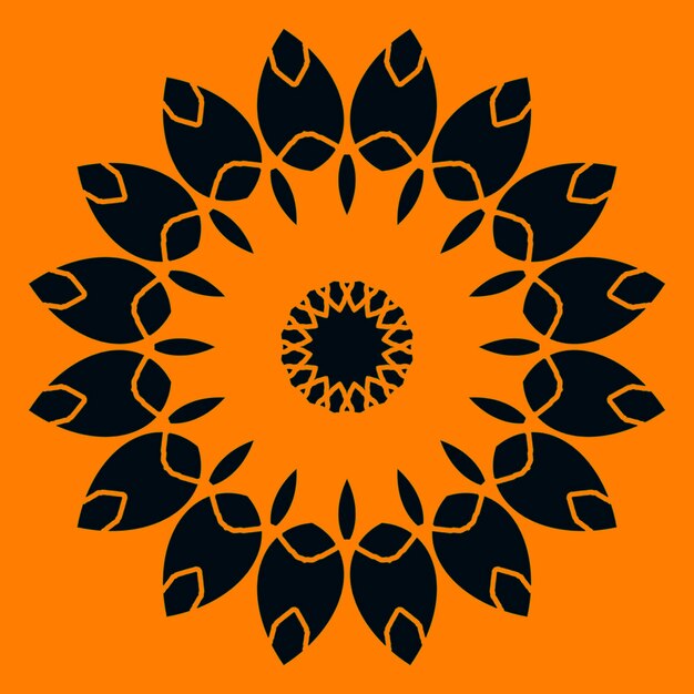 un círculo de flores está en el centro de la imagen