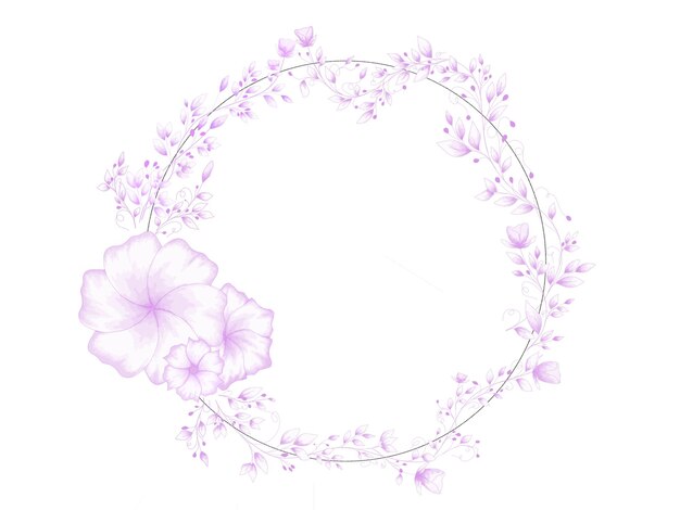 un círculo de flores está dibujado en un círculo