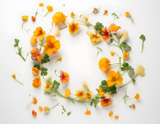 Foto un circulo de flores