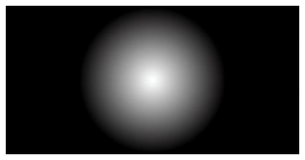 Un círculo con una gradación de color de punto brillante a oscuro