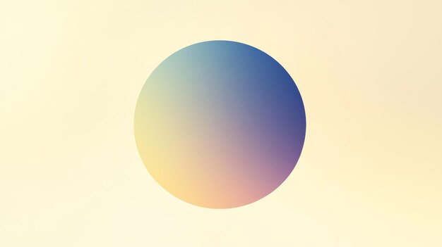 Círculo de gradiente en fondo claro diseño abstracto concepto de arte moderno y teoría del color