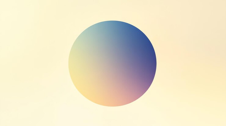 Foto círculo de gradiente en fondo claro diseño abstracto concepto de arte moderno y teoría del color