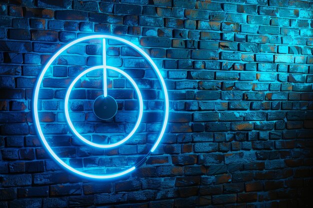 un círculo con una luz azul en él está iluminado en una luz azul