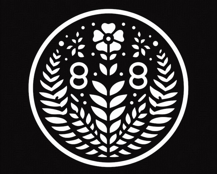 Foto círculo monocromático en fondo negro idea de diseño minimalista