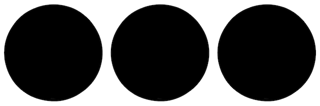 círculo negro aislado en blanco