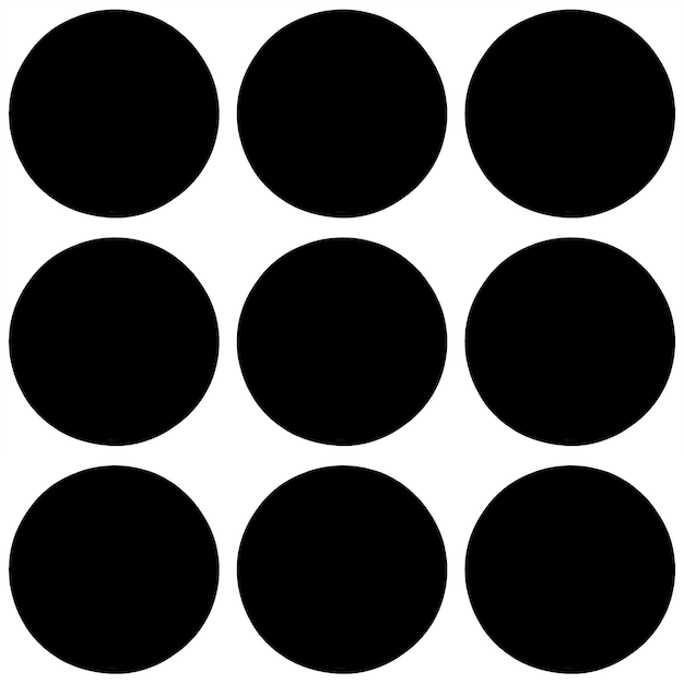 círculo negro aislado en blanco