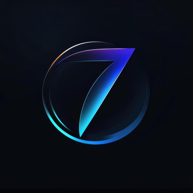 un círculo con el número 7 en él