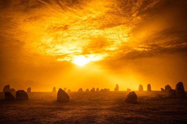 Foto círculo de piedras de castlerigg