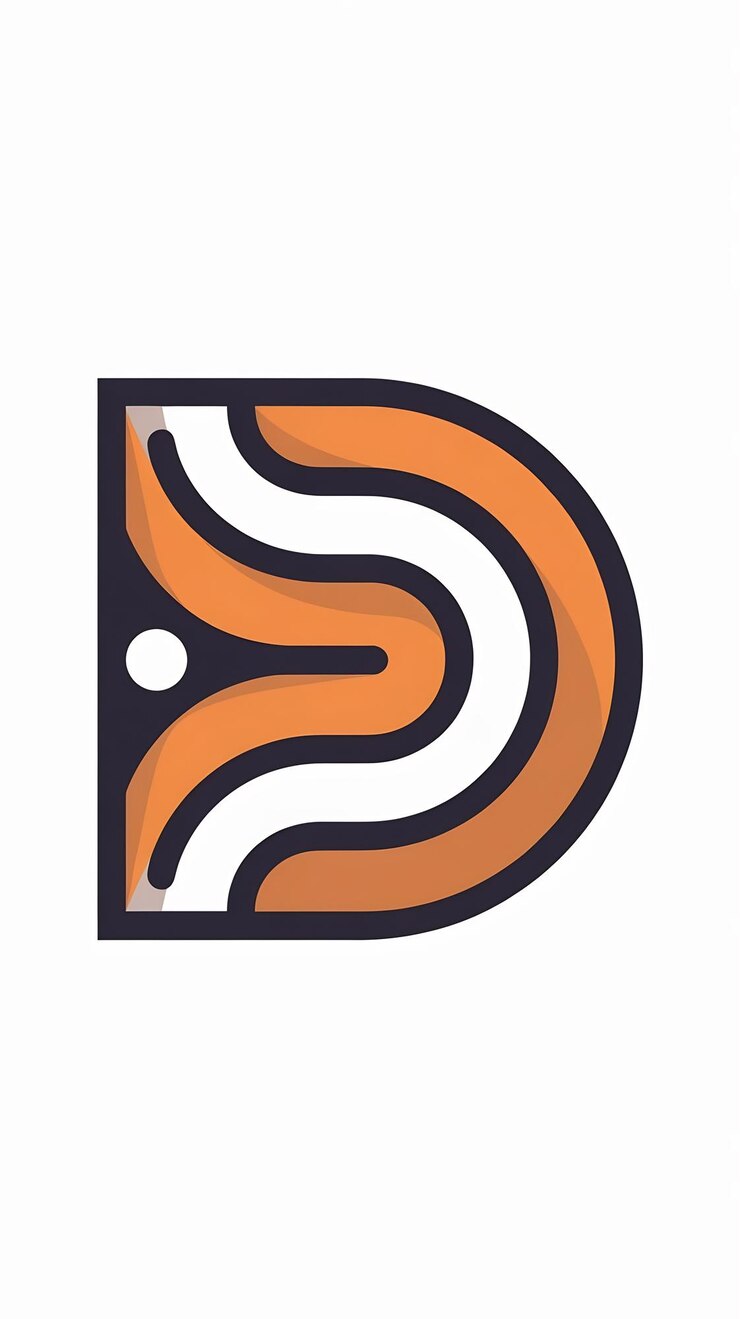 Foto círculo plano abstracto d logotipo letra símbolo signo de la empresa icono vect