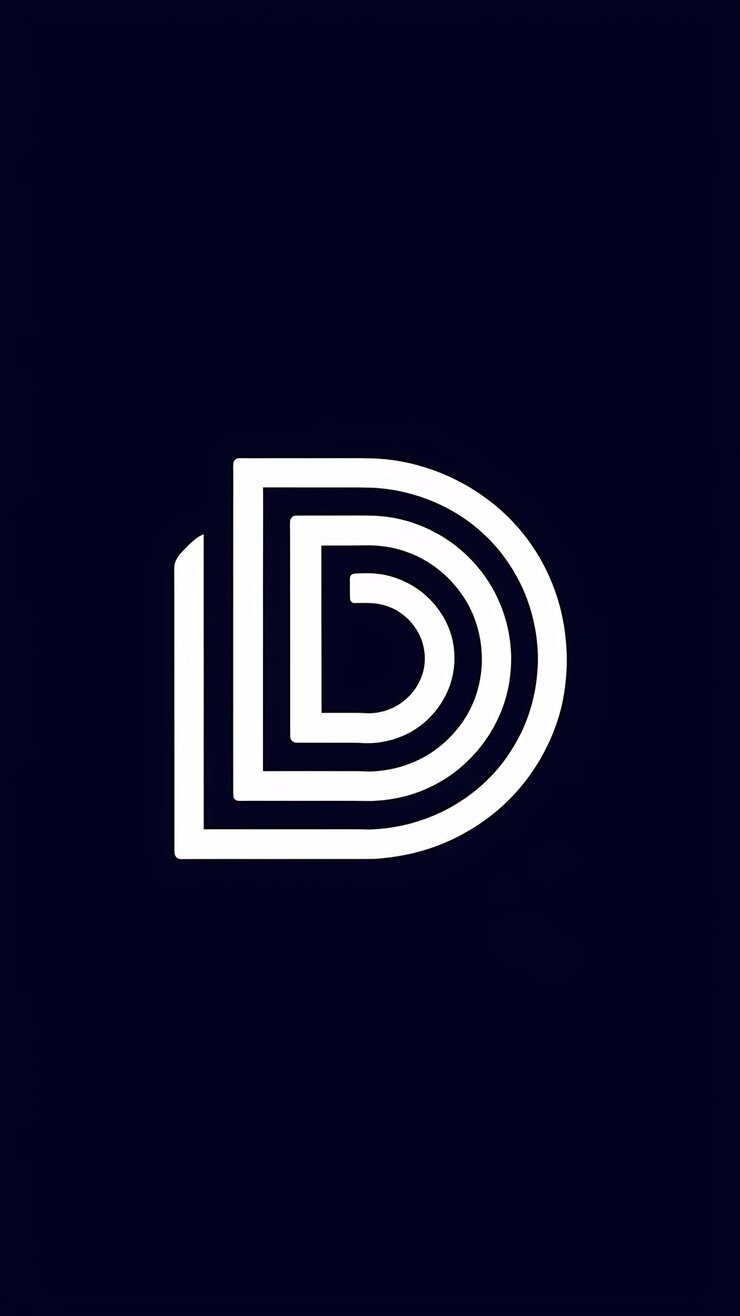Foto círculo plano abstracto d logotipo letra símbolo signo de la empresa icono vect