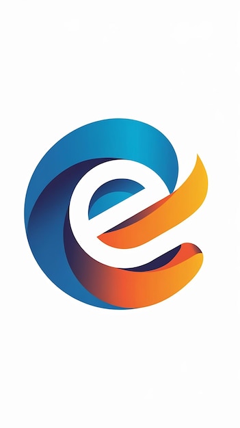Círculo plano abstracto E logotipo letra símbolo signo de la empresa icono vect