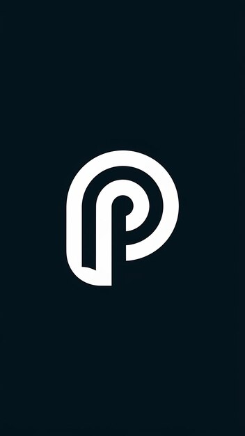 Círculo plano abstracto P logotipo letra símbolo signo de la empresa icono vect