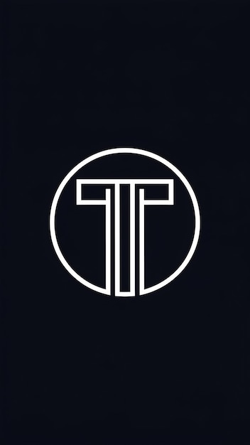 Círculo plano abstracto T logotipo letra símbolo signo de la compañía icono vect
