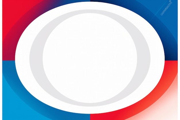 Foto un círculo rojo, blanco y azul con una o en el medio