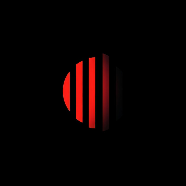 Un círculo rojo con un círculo rojo encima.