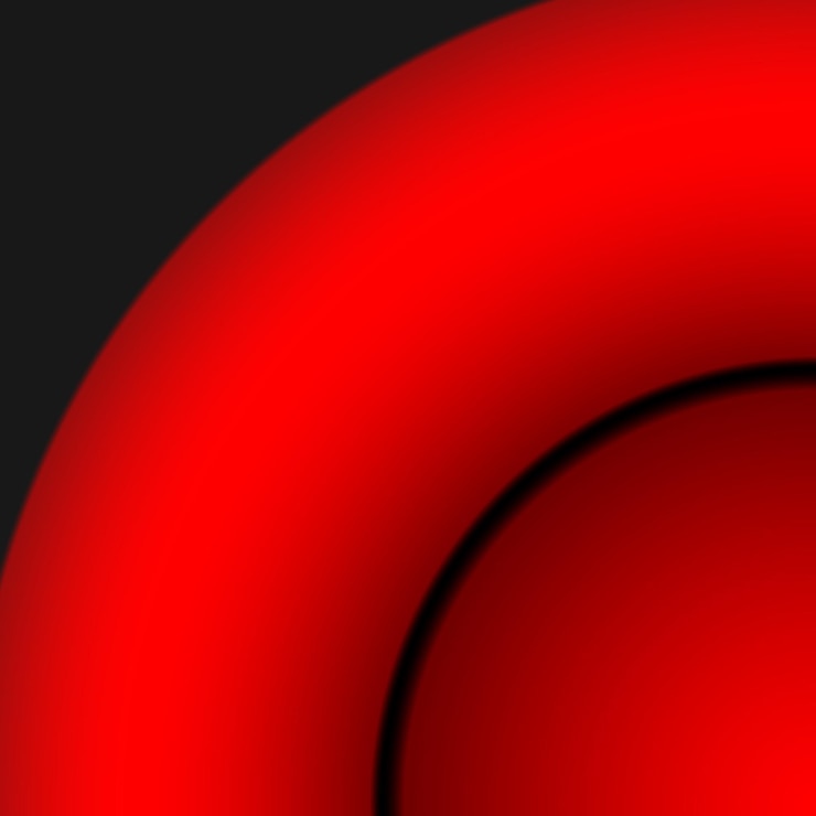 Foto un círculo rojo con un fondo negro y un fondo negro.