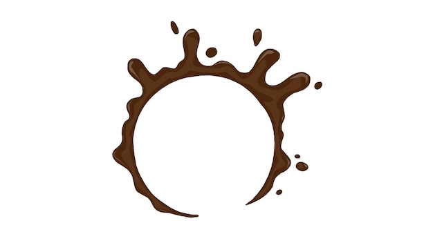 Círculo de salpicaduras de chocolate
