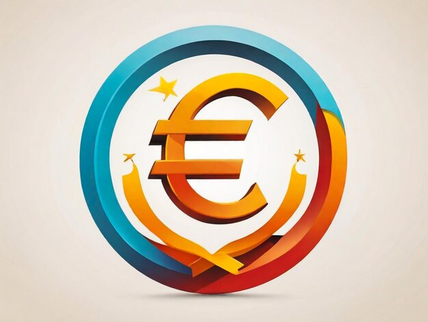 un círculo con un símbolo del euro en el medio