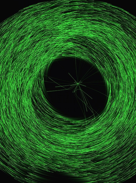 Un círculo verde con un círculo negro en el medio.