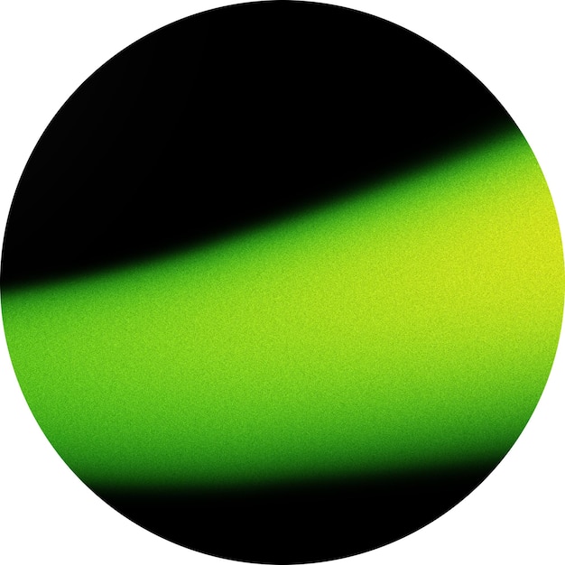 Círculo verde y negro con un gradiente y una textura granulada