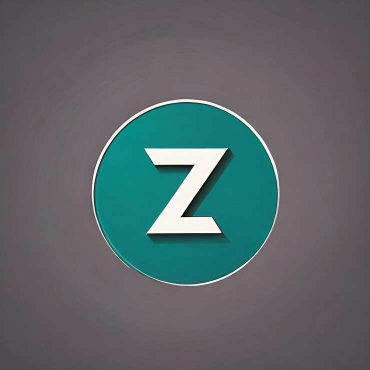 Foto un círculo verde con una z blanca en él