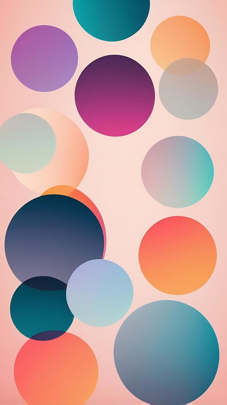 Foto círculos abstractos ilustrativos con gradientes sutiles