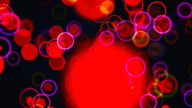 Círculos abstractos partículas generadas por computadora renderizado en 3D
