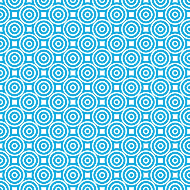Círculos azules y blancos sobre un fondo azul.