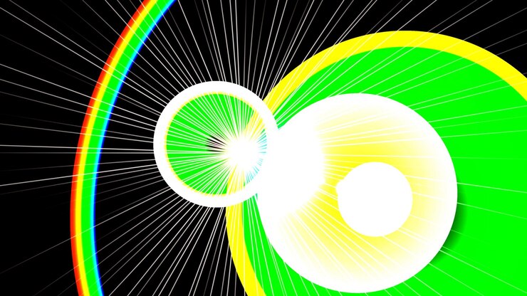 Foto círculos brillantes abstractos