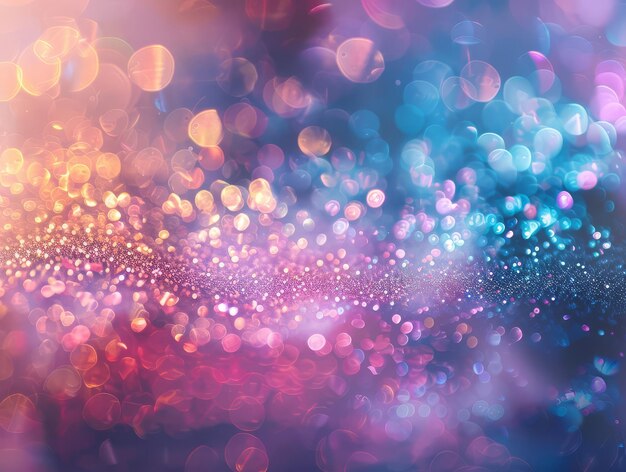 Los círculos brillantes rosados y púrpuras crean un telón de fondo abstracto festivo
