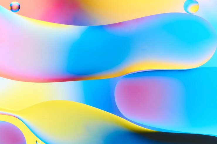 Foto círculos de colores y ondas