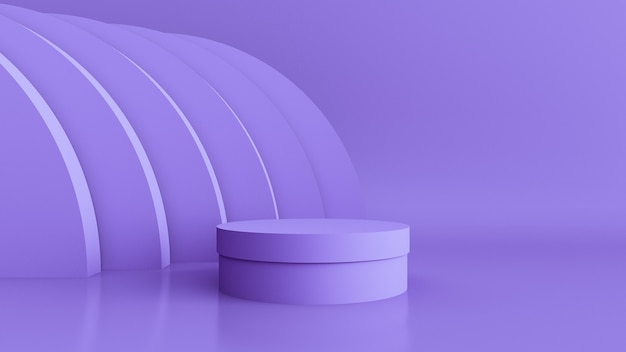 Círculos de fundo violeta 3D