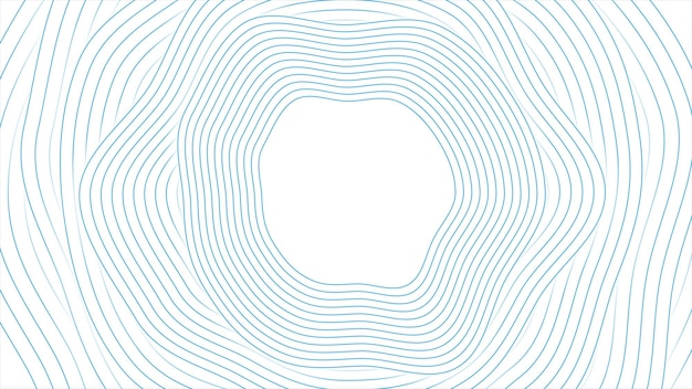 Círculos lineales curvos azules con un fondo mínimo abstracto