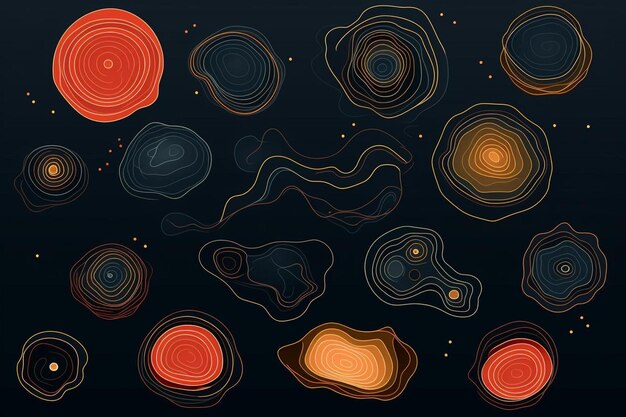 Foto círculos de topografía abstractos