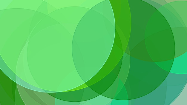Círculos verdes abstractos con fondo blanco.