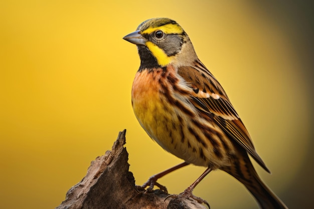 Cirl Bunting Emberiza cirlus pájaro de cerca