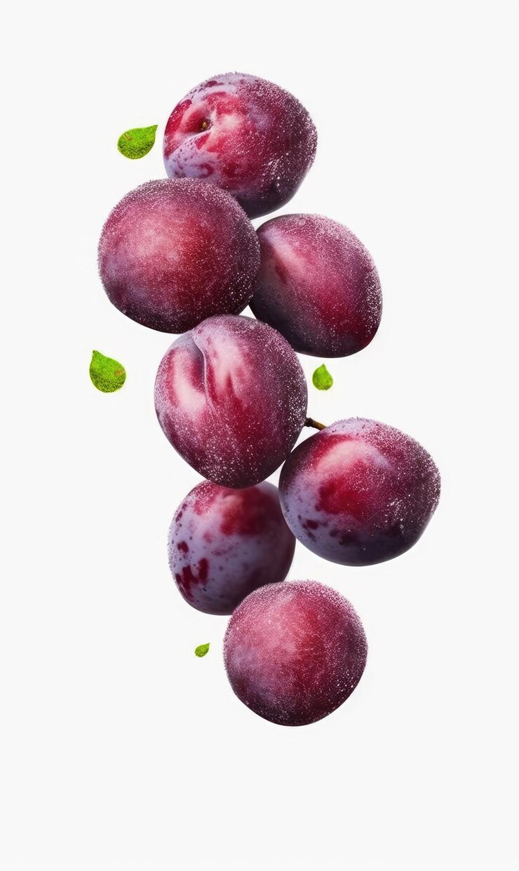 Ciruela Fruta con fondo blanco aislado